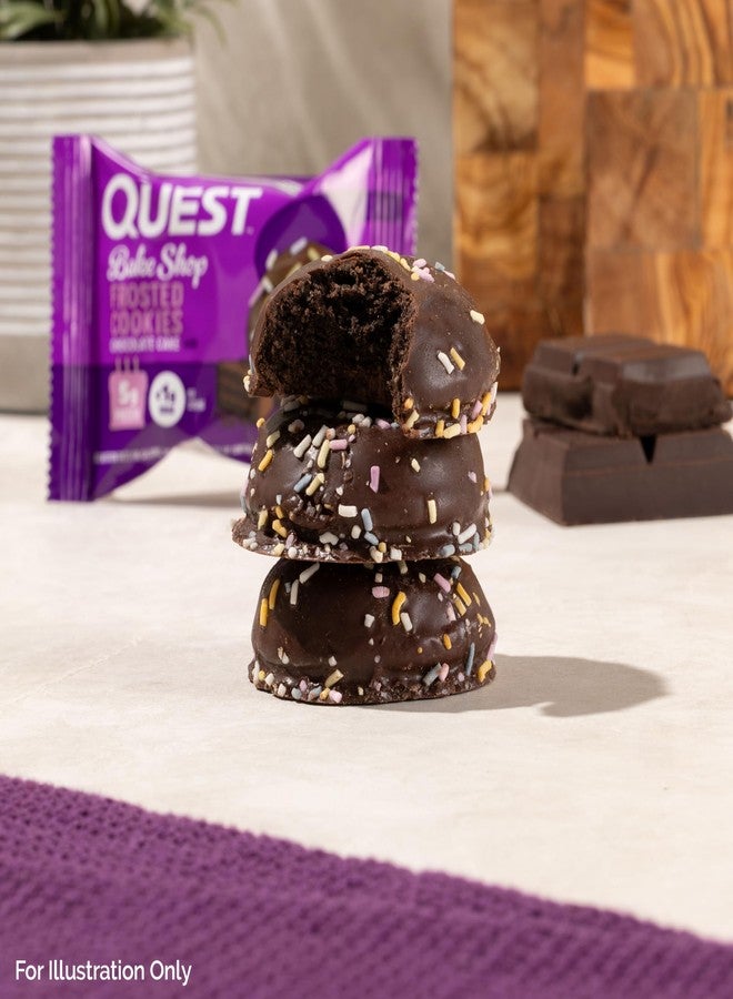Quest Nutrition Frosted Protein Cookies, Chocolate Cake, 1g Sugar, 11g Protein, 2g Net Carbs, Gluten Free, 8 Cookies - Image 4